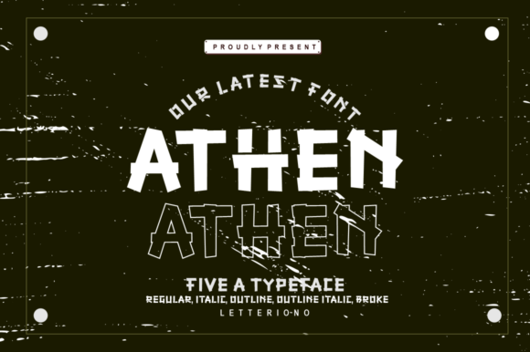 Athen Font: Bold Display Typography for Makers