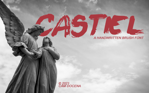 Castiel Font: Bold Brushed Display for Editorial Design