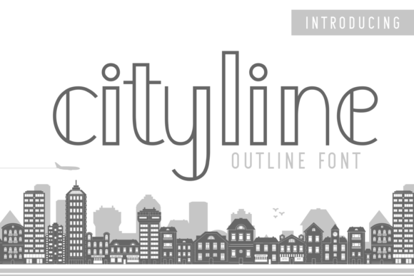 Cityline: A Trendy Outlined Display Font for Creative Editorials