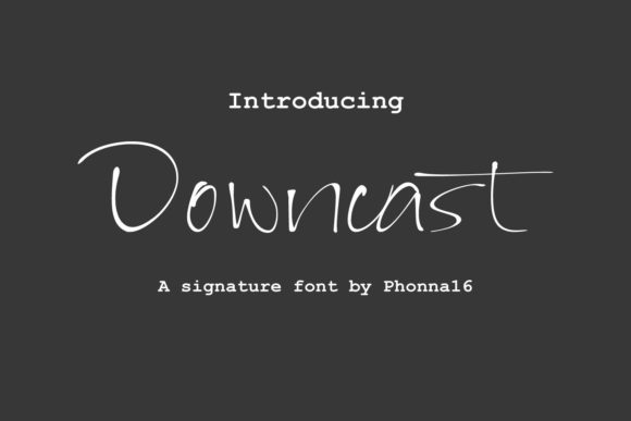 Downcast Font: Delicate Handwritten Display for Makers
