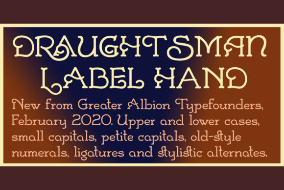 Draughtsman Label Hand Font for Vintage Business Branding
