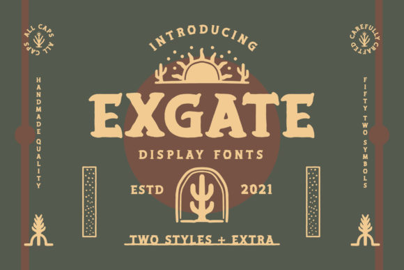Exgate Font: Bold Display Type for Handmade Labels