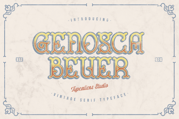 Genosca Beuer Font: Bold Vintage Display for Digital Campaigns
