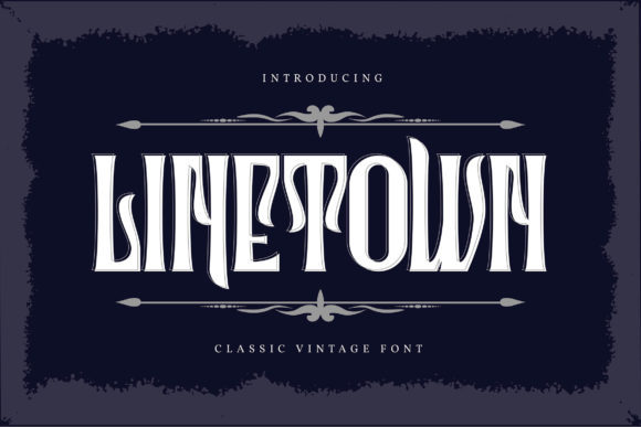 Linetown Font: Bold Vintage Display Typography for Web Design