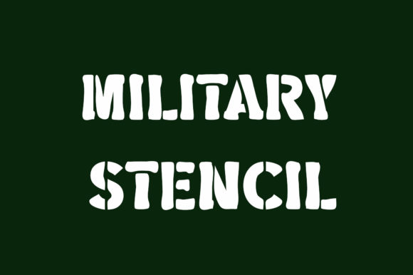 Military Stencil: A Cool and Bold Display Font for Crafty Branding