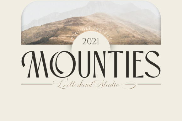Mounties Font for Elegant Craft Projects and Product Labels