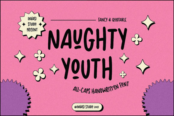 Naughty Youth Font for Handmade Labels and Creative Projects
