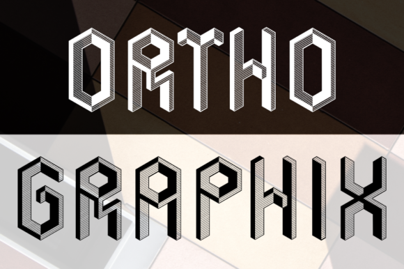 Ortho Graphix Font for Bold Craft and Print Designs