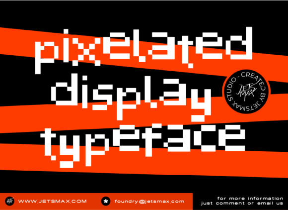 Pixelated Font: A Techno Display Typeface for Modern Branding