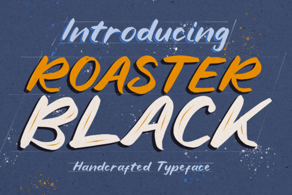 Roaster Black Font: Editorial Design with Texture