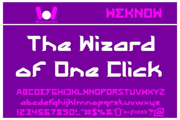 The Wizard of One Click Font for Modern Brand Identity