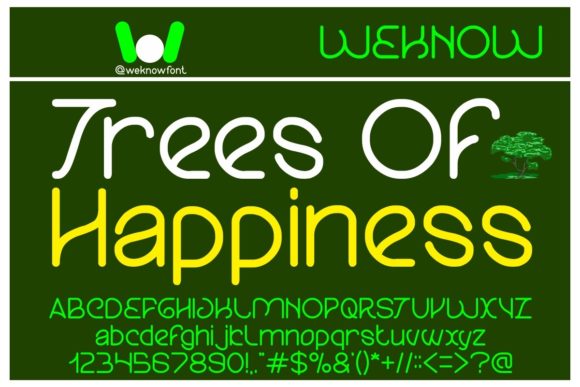 Trees of Happiness Font for Small Business Branding